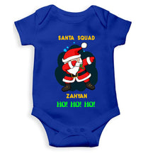 Load image into Gallery viewer, Customized Name Santa Squad Ho Ho Ho Christmas Rompers for Baby Boy- KidsFashionVilla