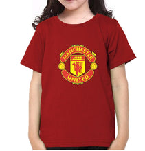 Load image into Gallery viewer, Manchester United Half Sleeves T-Shirt For Girls -KidsFashionVilla