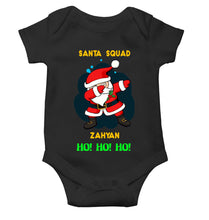 Load image into Gallery viewer, Customized Name Santa Squad Ho Ho Ho Christmas Rompers for Baby Boy- KidsFashionVilla