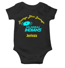 Load image into Gallery viewer, IPL Mumbai Indians Jeetega Bhai Jeetega MI Jeetega Rompers for Baby Girl- KidsFashionVilla