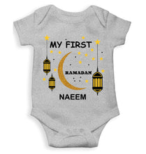 Load image into Gallery viewer, Custom Name My First Ramadan Rompers for Baby Boy- KidsFashionVilla
