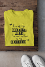 Load image into Gallery viewer, Greatest Gifts Father and Daughter Yellow Matching T-Shirt- KidsFashionVilla