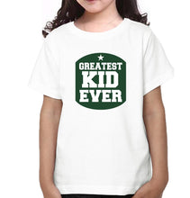 Load image into Gallery viewer, Greatest Dad Ever & Greatest Kid Ever Father and Daughter Matching T-Shirt- KidsFashionVilla