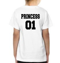 Load image into Gallery viewer, King 01 Princess 01 Father and Daughter Matching T-Shirt- KidsFashionVilla