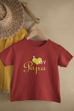 Load image into Gallery viewer, I Love My Papa Father and Daughter Red Matching T-Shirt- KidsFashionVilla