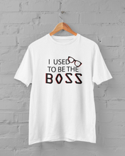 Load image into Gallery viewer, I Am The Boss Father and Daughter White Matching T-Shirt- KidsFashionVilla