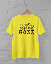 Load image into Gallery viewer, I Am The Boss Mother And Son Yellow Matching T-Shirt- KidsFashionVilla