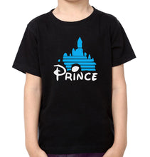 Load image into Gallery viewer, Father Mother Prince Family Half Sleeves T-Shirts-KidsFashionVilla