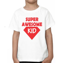 Load image into Gallery viewer, Super Awesome Kid Super Awesome Mom Mother and Son Matching T-Shirt- KidsFashionVilla
