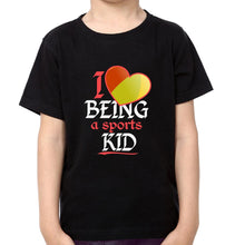 Load image into Gallery viewer, I Love Being A Sports Dad I Love Being A Sports Kid Father and Son Matching T-Shirt- KidsFashionVilla