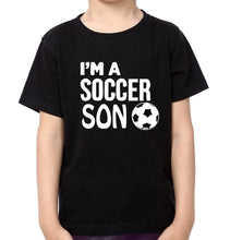 Load image into Gallery viewer, I'M A Soccer Mom I'M A Soccer Son Mother and Son Matching T-Shirt- KidsFashionVilla