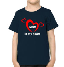 Load image into Gallery viewer, Mom In My Heart Kid in My Heart Mother and Son Matching T-Shirt- KidsFashionVilla