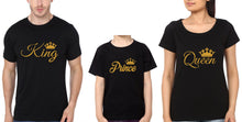 Load image into Gallery viewer, King Prince Queen Family Half Sleeves T-Shirts-KidsFashionVilla
