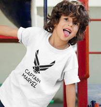 Load image into Gallery viewer, Captain Marvel Logo Half Sleeves T-Shirt for Boy-KidsFashionVilla
