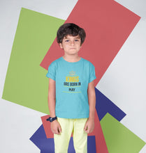 Load image into Gallery viewer, Kings Are Born In May Half Sleeves T-Shirt for Boy-KidsFashionVilla