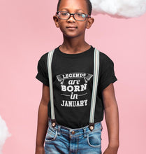 Load image into Gallery viewer, Legends are Born in January Half Sleeves T-Shirt for Boy-KidsFashionVilla