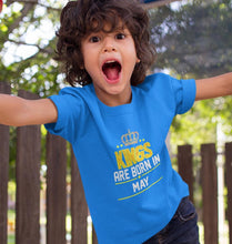 Load image into Gallery viewer, Kings Are Born In May Half Sleeves T-Shirt for Boy-KidsFashionVilla