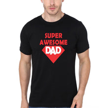 Load image into Gallery viewer, Super awesome dad Mom baby Family Half Sleeves T-Shirts-KidsFashionVilla