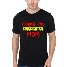 Load image into Gallery viewer, I Love My Firefighter Mom I Love My Firefighter Son Mother and Son Matching T-Shirt- KidsFashionVilla