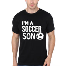Load image into Gallery viewer, I'M A Soccer Mom I'M A Soccer Son Mother and Son Matching T-Shirt- KidsFashionVilla
