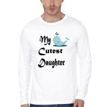 Load image into Gallery viewer, My Cutest Daughter My Strongest Dad Father and Daughter Matching Full Sleeves T-Shirt- KidsFashionVilla