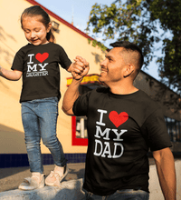Load image into Gallery viewer, I Love My Dad I Love My Daughter Father and Daughter Matching T-Shirt- KidsFashionVilla