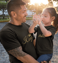 Load image into Gallery viewer, King Princess Father and Daughter Matching T-Shirt- KidsFashionVilla