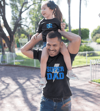 Load image into Gallery viewer, Super Dad & Super Girl Father and Daughter Matching T-Shirt- KidsFashionVilla
