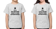 Load image into Gallery viewer, I'M Big Brother I ' M Little Sister Brother-Sister Kid Half Sleeves T-Shirts -KidsFashionVilla