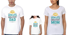 Load image into Gallery viewer, World's Greatest Kid Mom dad Family Half Sleeves T-Shirts-KidsFashionVilla