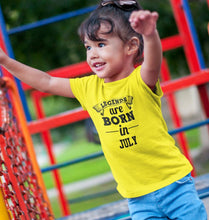 Load image into Gallery viewer, Legends are Born in July Half Sleeves T-Shirt For Girls -KidsFashionVilla