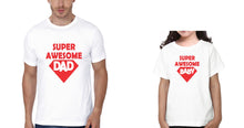 Load image into Gallery viewer, Super Awesome Dad & Super Awesome Kid Father and Daughter Matching T-Shirt- KidsFashionVilla