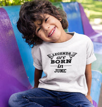 Load image into Gallery viewer, Legends are Born in June Half Sleeves T-Shirt for Boy-KidsFashionVilla