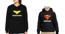 Load image into Gallery viewer, Wonder Mom Super Boy Mother and Son Matching Hoodies- KidsFashionVilla