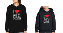 Load image into Gallery viewer, I Love My Daughter I Love My Mom Mother and Daughter Matching Hoodies- KidsFashionVilla