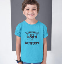 Load image into Gallery viewer, Legends are Born in August Half Sleeves T-Shirt for Boy-KidsFashionVilla