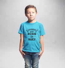 Load image into Gallery viewer, Legends are Born in March Half Sleeves T-Shirt for Boy-KidsFashionVilla