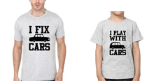 Load image into Gallery viewer, I Fix Car I Play With Car Father and Son Matching T-Shirt- KidsFashionVilla