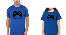 Load image into Gallery viewer, Player 1 Player 2 Father and Daughter Matching T-Shirt- KidsFashionVilla