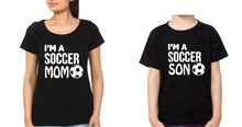 Load image into Gallery viewer, I'M A Soccer Mom I'M A Soccer Son Mother and Son Matching T-Shirt- KidsFashionVilla