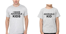 Load image into Gallery viewer, I Make Adorable Kids Adorable Kid Father and Son Matching T-Shirt- KidsFashionVilla