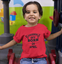 Load image into Gallery viewer, Legends are Born in April Half Sleeves T-Shirt for Boy-KidsFashionVilla