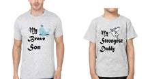 Load image into Gallery viewer, My Strongest Daddy  My Brave Son Father and Son Matching T-Shirt- KidsFashionVilla