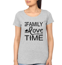 Load image into Gallery viewer, In A Family Love Is Spelled Time Family Half Sleeves T-Shirts-KidsFashionVilla