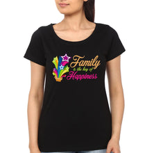 Load image into Gallery viewer, Family is the key of happiness Family Half Sleeves T-Shirts-KidsFashionVilla