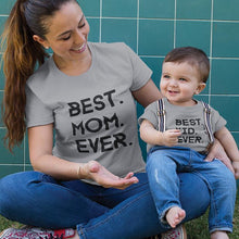 Load image into Gallery viewer, Best Mom Ever Best Kid Ever Mother and Son Matching T-Shirt- KidsFashionVilla