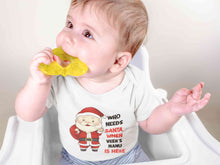 Load image into Gallery viewer, Customized Name Santa Nanu Is Here Christmas Rompers for Baby Boy- KidsFashionVilla