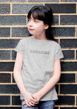 Load image into Gallery viewer, I Am In The Bored House Minimals Half Sleeves T-Shirt For Girls -KidsFashionVilla