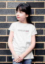 Load image into Gallery viewer, I Am In The Bored House Minimals Half Sleeves T-Shirt For Girls -KidsFashionVilla