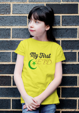 Load image into Gallery viewer, My 1st Eid Half Sleeves T-Shirt For Girls -KidsFashionVilla